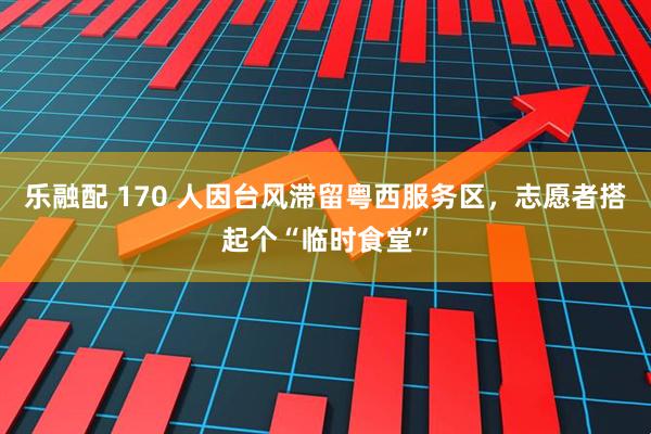 乐融配 170 人因台风滞留粤西服务区，志愿者搭起个“临时食堂”